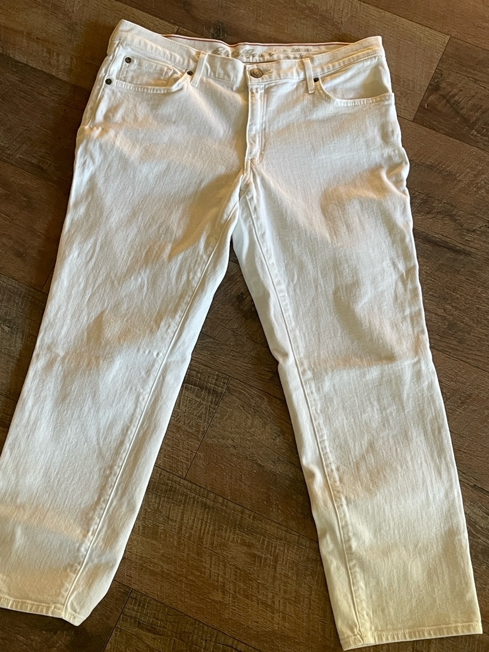Eddie Bauer Women's White Boyfriend Jeans